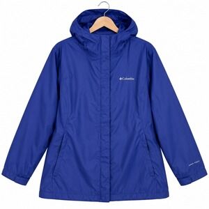 Columbia Rain Jacket Women's Plus Size 2X Blue Arcadia II Omni-Tech Waterproof
